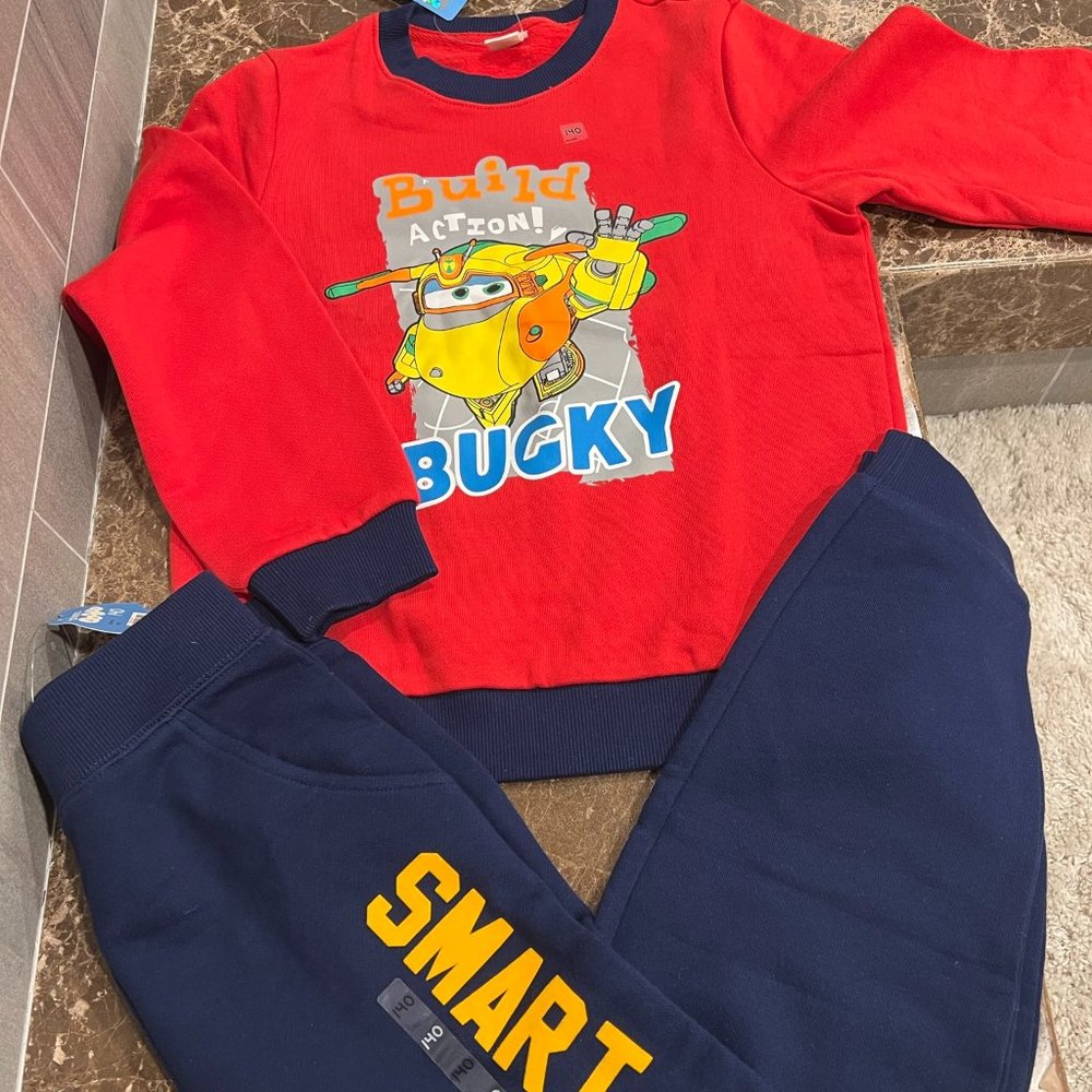 NWT Super Wings Sweatshirt and Jogger Set 140/7-8
